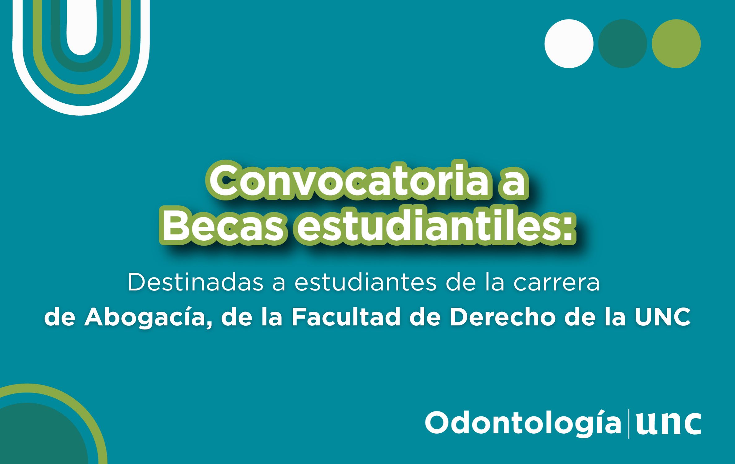 Convocatoria de Becas estudiantiles destinadas a estudiantes de la carrera de Abogacia de la UNC.