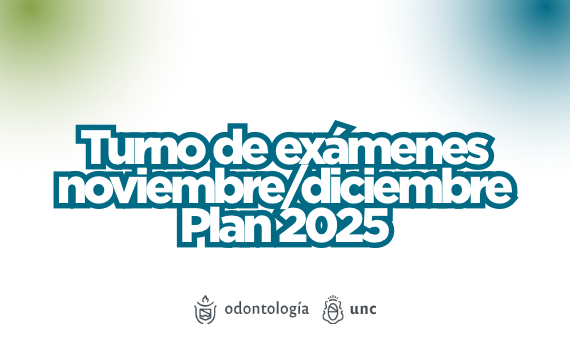 Turnos de exámenes noviembre/diciembre Plan 2025